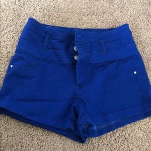 Refuge royal blue high waisted shorts